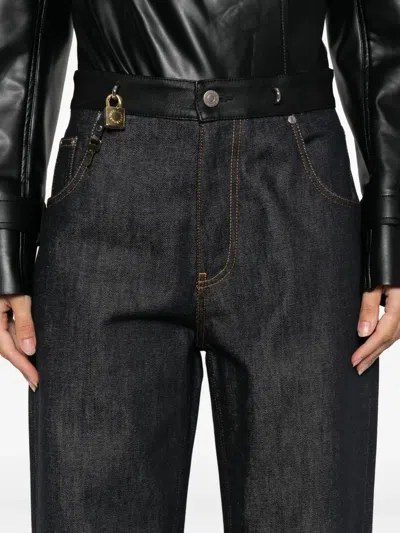 Stella Mccartney Jeans With Key Details Finished In Leather