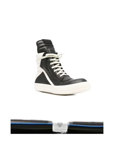 Rick Owens Geobasket High-top Leather Sneakers In White