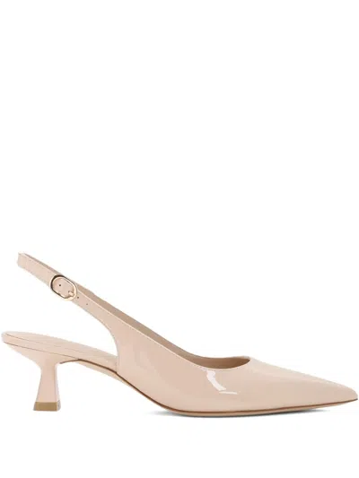 Stuart Weitzman Patent Leather Slingback Pumps With 5cm Heel