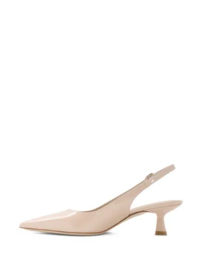 Stuart Weitzman Patent Leather Slingback Pumps With 5cm Heel