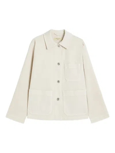 Weekend Max Mara Classe Straight-fit Cotton Bull Jacket In Neutral
