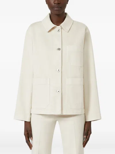 Weekend Max Mara Classe Straight-fit Cotton Bull Jacket In Neutral