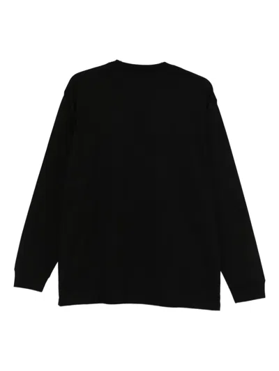 Carhartt Chase T-shirt With Crew Neck And Long Sleeves In Black