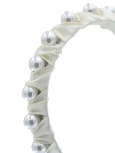 Mimi Tutu Pearl-studded Headband In White