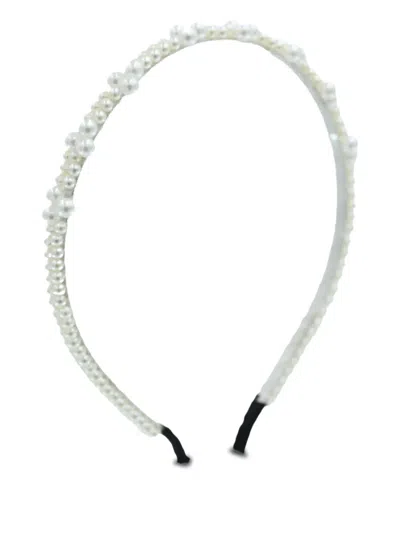 Mimi Tutu Multi-styled Mini Pearl Headband In White