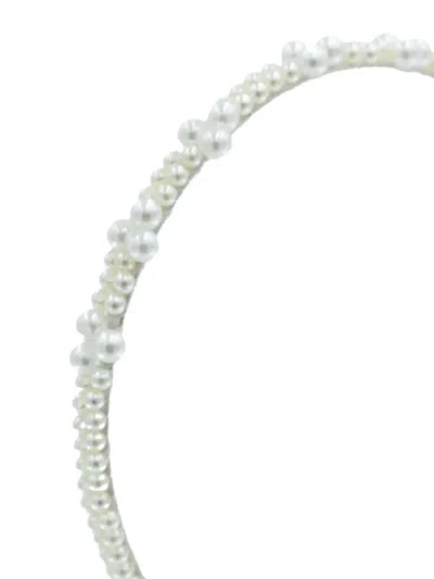 Mimi Tutu Multi-styled Mini Pearl Headband In White