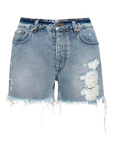 Ser.o.ya Mia Frayed Distressed Denim Shorts