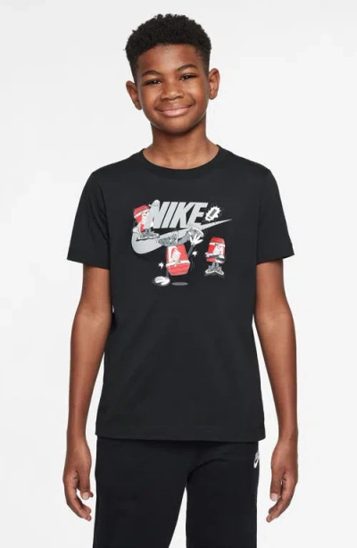Nike Kids' Boxy Breakdance Graphic T-shirt In Black