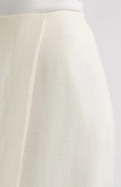 Nordstrom Textured Faux Wrap Midi Skirt In White