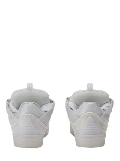 Lanvin Leather Curb Sneakers With Glitter Effect