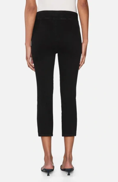 Frame Jetset Weekend Pull-on High Waist Capri Jeans In Black