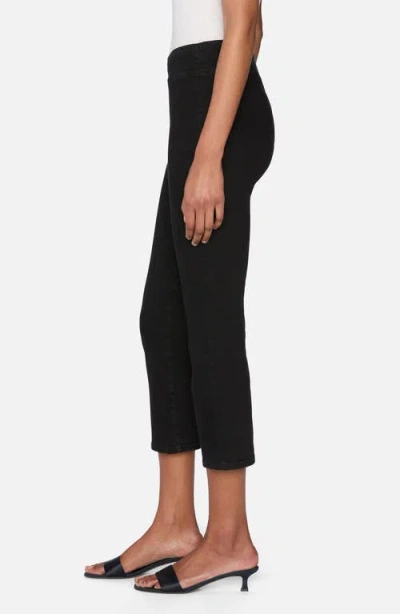 Frame Jetset Weekend Pull-on High Waist Capri Jeans In Black
