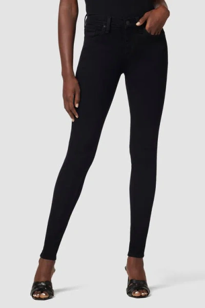 Hudson Jeans Nico Mid-rise Super Skinny In Black