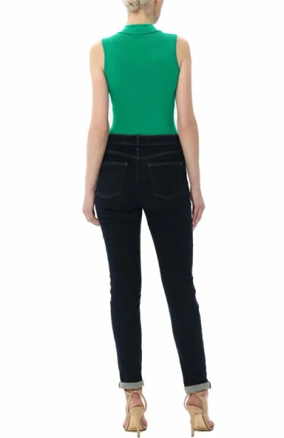 Kimi & Kai Turtleneck Sleeveless Bodysuit In Green
