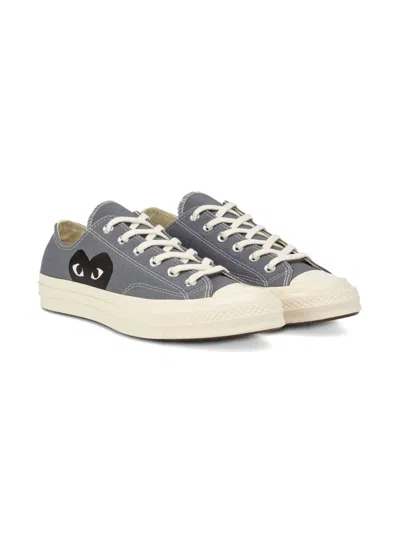 Comme Des Garçons Play X Converse Chuck 70 Heart-logo Low-top Sneakers In Silver