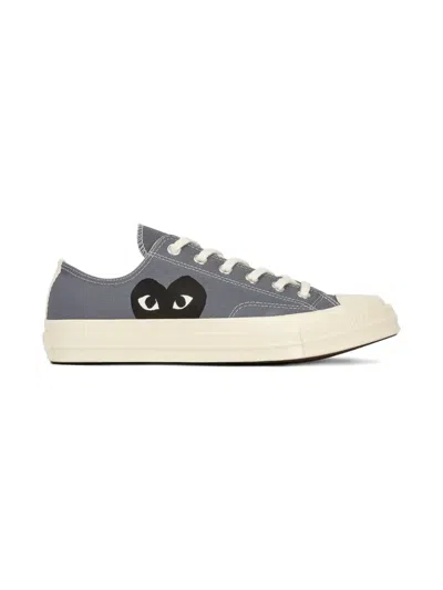 Comme Des Garçons Play X Converse Chuck 70 Heart-logo Low-top Sneakers In Silver