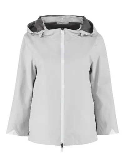 Herno Laminar Hooded Jacket In White
