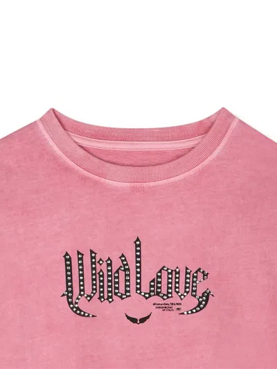 Zadig & Voltaire Graphic-print Short-sleeve T-shirt In Pink