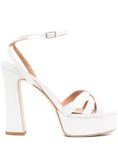 Chantal 130mm Leather Platform Sandals In Multi
