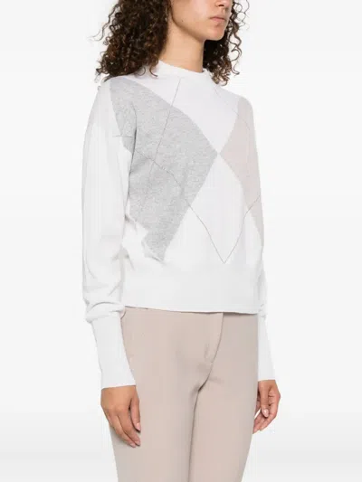 Peserico Diamond-pattern Wool Jumper