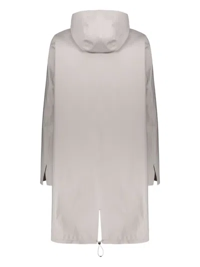 Herno Hooded Drawstring Parka In Gray