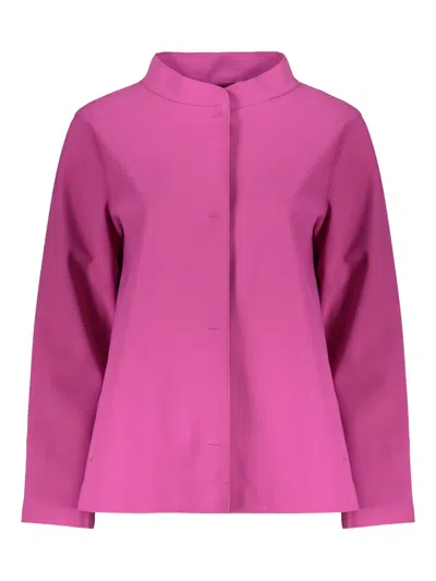 Herno Mandarin-collar Jacket In Pink