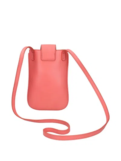 See By Chloé Flap-closure Leather Phone Bag In Pink