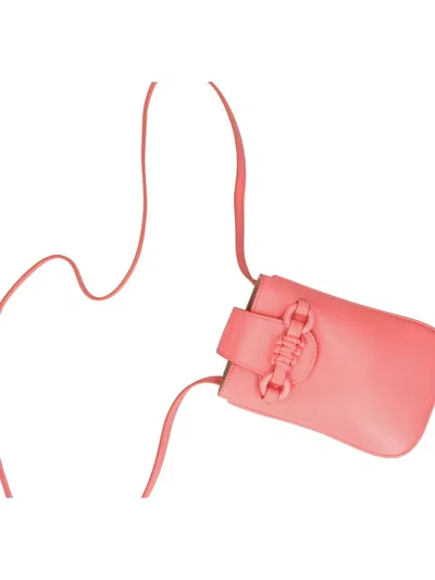 See By Chloé Flap-closure Leather Phone Bag In Pink