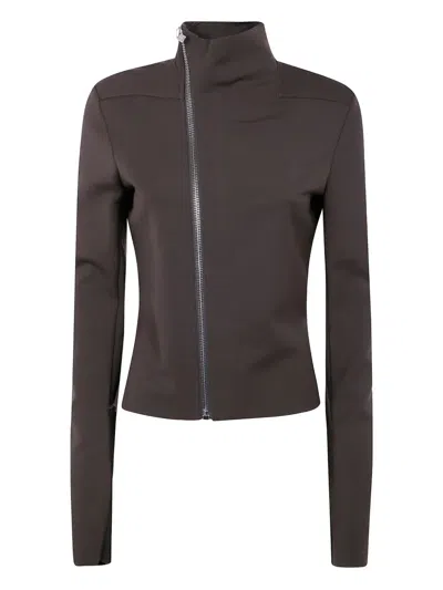Rick Owens Gary High-neck Zip-front Jacket In Black
