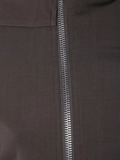 Rick Owens Gary High-neck Zip-front Jacket In Black