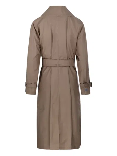 Max Mara Candida Belted Double-breasted Coat In Brown