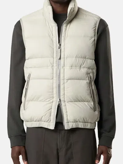 Stone Island Down Vest With Seamless Feather Tunnels And Anti-drop In Neutral