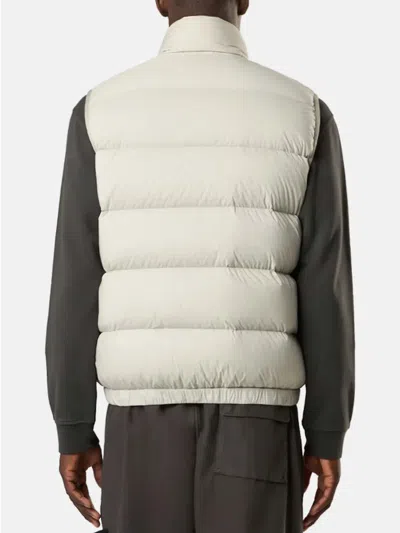 Stone Island Down Vest With Seamless Feather Tunnels And Anti-drop In Neutral
