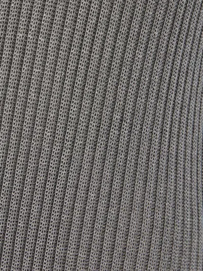 Gabriele Colangelo Ribbed Bead-embellished Midi Dress In Gray