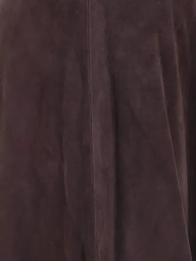 Rohe A-line Suede Midi Skirt