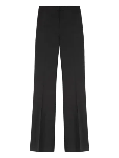 Pinko Flared Trousers With Wide Leg And Pockets In Black