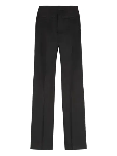 Pinko Flared Trousers With Wide Leg And Pockets In Black