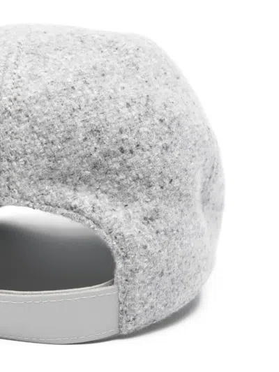 Eleventy Textured-finish Baseball Cap In Gray