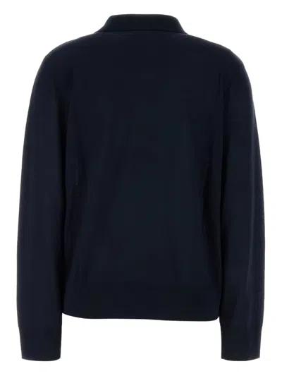Dsquared2 Dsquared Dark Blue Wool Polo Shirt In Blue