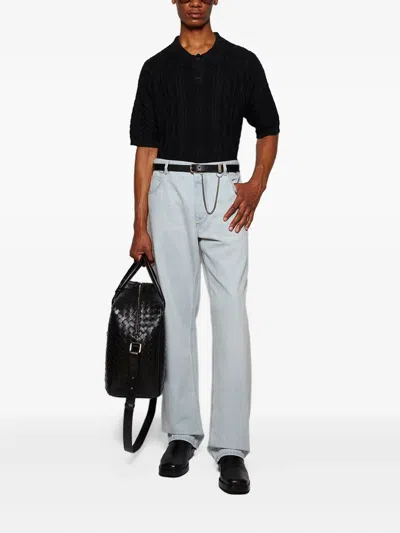 Enfants Riches Deprimes Simple Rose Chain-detailed Leather Belt