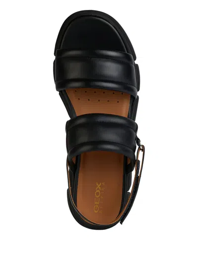 Geox Lisbona Padded Platform Sandals In Black