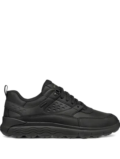 Geox Spherica Leisure Perforated Leather Lace-up Trainers