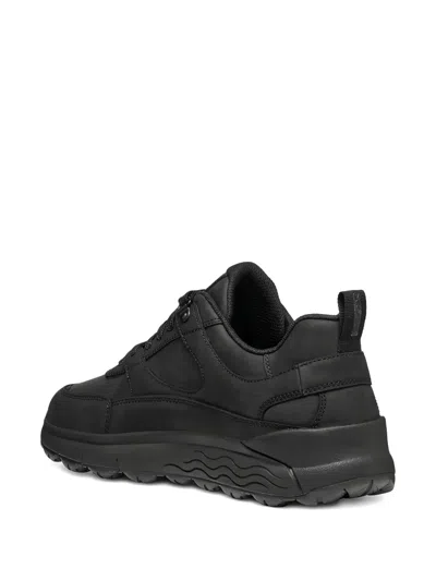 Geox Spherica Leisure Perforated Leather Lace-up Trainers