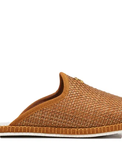 Casadei Capalbio Woven Slippers In Multi