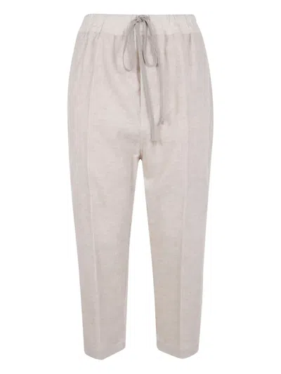 Rick Owens Drawstring Pocket Trousers In Neutral