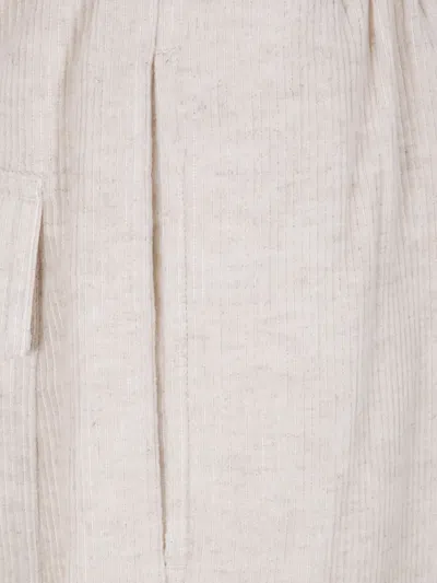 Rick Owens Drawstring Pocket Trousers In Neutral