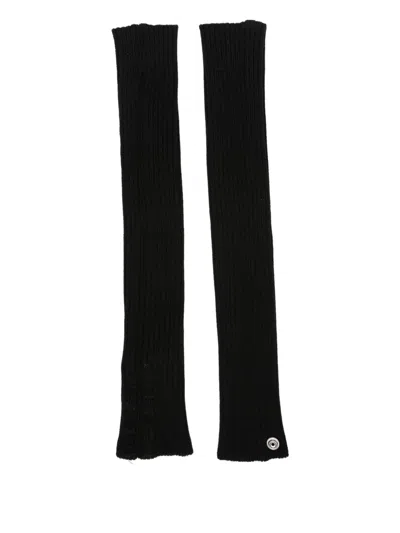 Rick Owens Virgin Wool Sleeves In Black