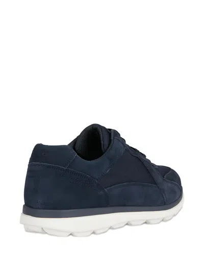 Geox Spherica Ec12 Leisure Suede Mesh Trainers In Blue
