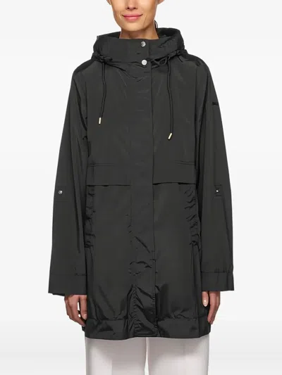Geox Dandra Hooded Drawstring Jacket In Green