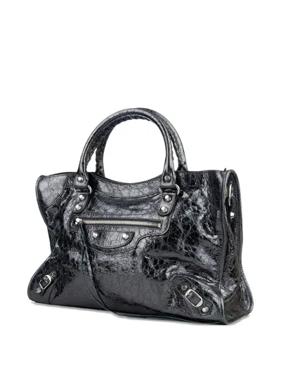 Balenciaga Le City Metallic-effect Top-handle Small Tote Bag